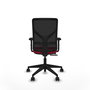 PIQUERAS Y CRESPO Silla de Oficina Motilla Rojo/Negro con Mecanismo Sincro/Traslack