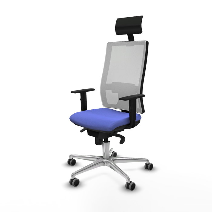 PIQUERAS Y CRESPO Silla de oficina Horna con mecanismo Sincro, Azul claro y Blanco PIQUERAS Y CRESPO Silla de oficina Horna con mecanismo Sincro, Azul claro y Blanco