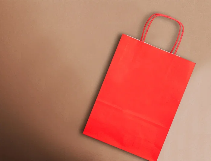 Q-connect Bolsa Papel Rojo Talla S con Asa Retorcida 240x100x320 mm (Paquete 25 Unidades)