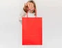 Q-connect Bolsa Papel Rojo Talla S con Asa Retorcida 240x100x320 mm (Paquete 25 Unidades)
