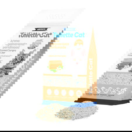 Nayeco Arena Aglomerante para Gatos Bentonita con Jabón de Marsella, 5 L