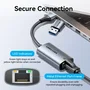 Vention Adaptador USB-C/USB-A a RJ45 CFQHB 1000Mbps Gris