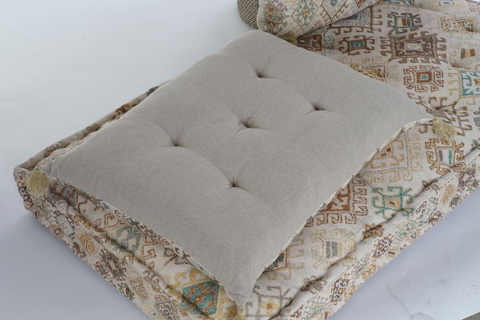 DKD Home Decor Sanki Sillón Beige Amarillo 76 x 13 x 145 cm Set de 4