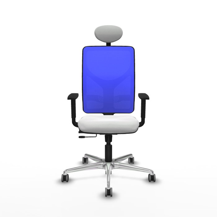 PIQUERAS Y CRESPO Silla de oficina Motilla con mecanismo Sincro/Traslack, Tela Blanca y Malla Azul PIQUERAS Y CRESPO Silla de oficina Motilla con mecanismo Sincro/Traslack, Tela Blanca y Malla Azul