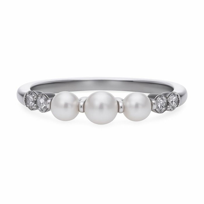 Diamonfire Anillo de Plata con Perla y Circonita, Tamaño 17 Diamonfire Anillo de Plata con Perla y Circonita, Tamaño 17