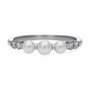 Diamonfire Anillo de Plata con Perla y Circonita, Tamaño 17