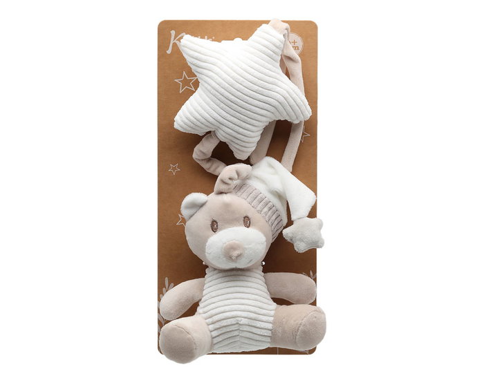 KioKids Peluche Oso Musical para Cuna con Melodía para Bebés +0 Meses Beige Dolci Amici