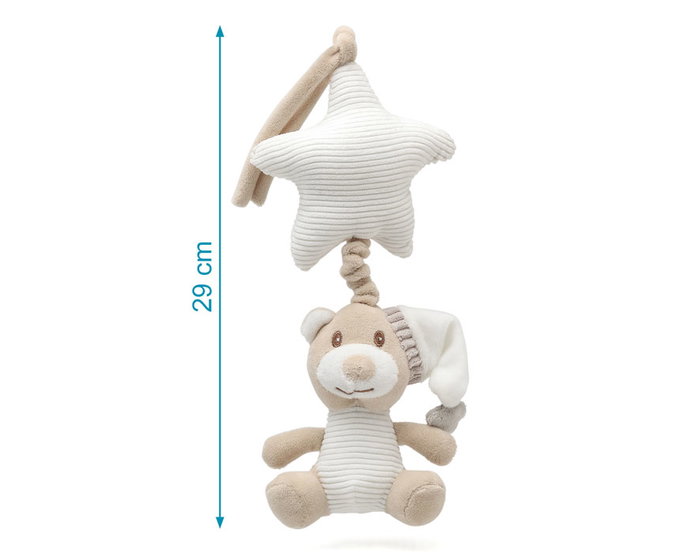 KioKids Peluche Oso Musical para Cuna con Melodía para Bebés +0 Meses Beige Dolci Amici