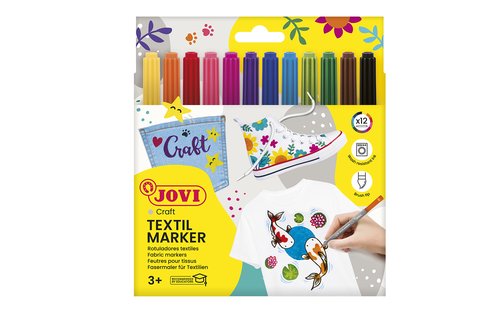 Jovi Rotuladores Decor Textil Colores Surtidos Estuche 12 Ud