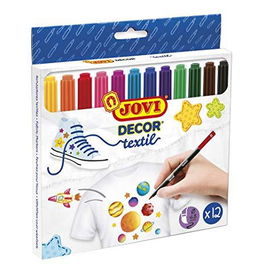 Jovi Rotuladores Decor Textil Estuche 12 Unidades Colores Surtidos 138 mm