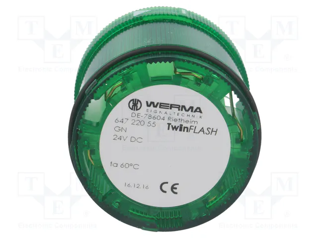 WERMA Módulo de automatización señalizador luminoso verde LED IP65