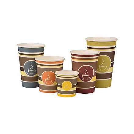 STARPAK Vasos de café desechables 0,3 l, 8 cm, multicolor STARPAK Vasos de café desechables 0,3 l, 8 cm, multicolor