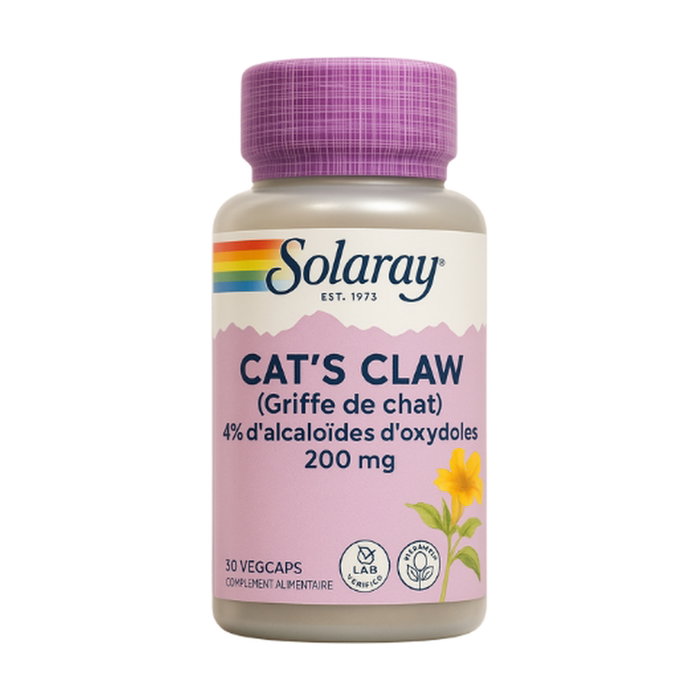 Solaray Cat's Claw (Uña de Gato) 200mg 30 cápsulas Solaray Cat's Claw (Uña de Gato) 200mg 30 cápsulas