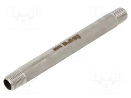 GEBO Conector de conexión G316 en acero inoxidable AISI 316L, 100mm, rosca G 1/8'' externo