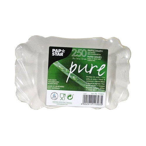 PAPSTAR Placas Rectangulares de Cartón Blanco 250 Piezas