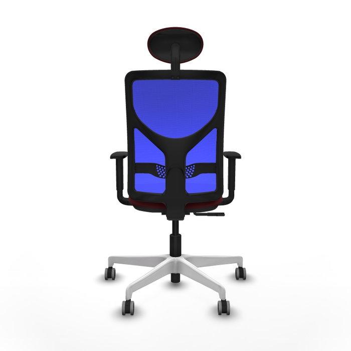 PIQUERAS Y CRESPO Silla de oficina Motilla con Mecanismo Sincro, Granate y Azul