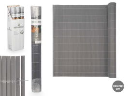 Ibergarden Rollo Cañizo Valla Gris PVC 6 x 10 x 10 cm (Set de 6)