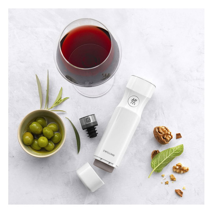 Zwilling Fresh&Save Vakuum Weinverschluss Tapón al Vacío para Vino, Gris, Plástico/Silicona/Acero Inoxidable, Apto Lavavajillas
