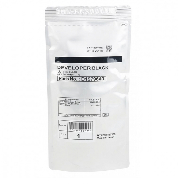Ricoh Unidad Desarrolladora D1979641 Negro para Fotocopiadora Ricoh Unidad Desarrolladora D1979641 Negro para Fotocopiadora