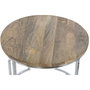 DKD Home Decor Set de 3 Mesitas Auxiliares Mango y Acero