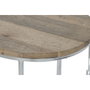 DKD Home Decor Set de 3 Mesitas Auxiliares Mango y Acero