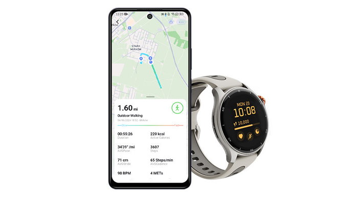 Myphone Watch Adventure Reloj Inteligente Smartwatch con GPS, Pantalla AMOLED 1.43", Batería Larga Duración, Monitor Cardiaco, Resistente al Agua para Deporte - Beige