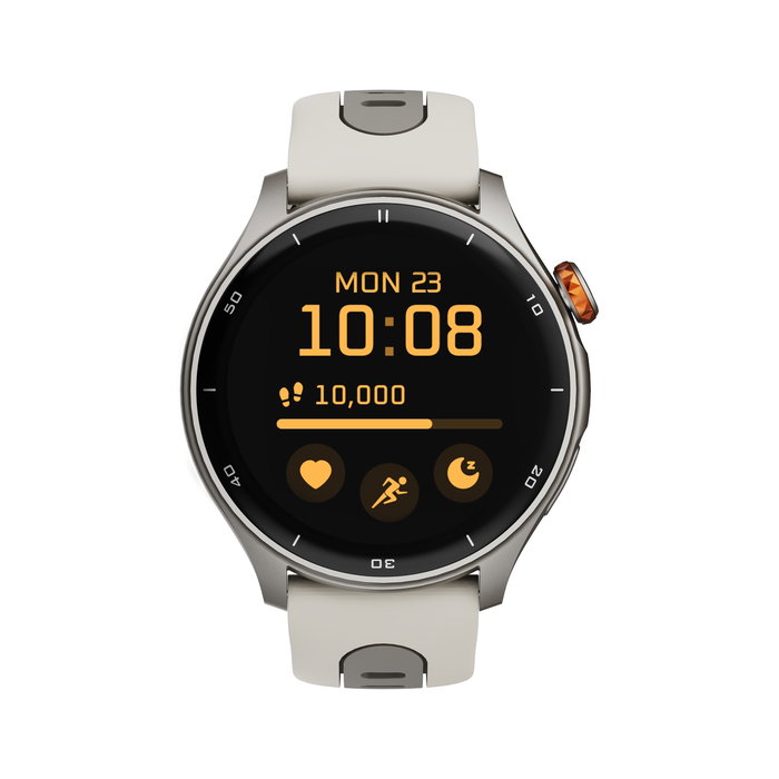 Myphone Watch Adventure Reloj Inteligente Smartwatch con GPS, Pantalla AMOLED 1.43", Batería Larga Duración, Monitor Cardiaco, Resistente al Agua para Deporte - Beige