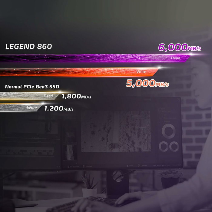 ADATA LEGEND 860 500 GB M.2 2280 NVMe PCIe Gen4 x4