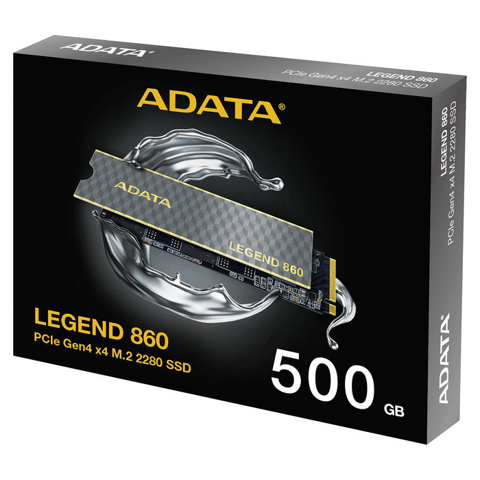ADATA LEGEND 860 SSD M.2 500 GB SLEG-860-500GCS, PCIe 4.0 x4, NVMe 2.0, 2280, 5000 MB/s Lectura