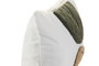 DKD Home Decor Cojín de Poliéster Blanco 50x30 cm con Aplicaciones