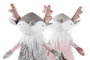 DKD Home Decor Figura Navidad Rosa Gris 11 x 49 x 15 cm (2 Unidades) Poliester