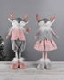 DKD Home Decor Figura Navidad Rosa Gris 11 x 49 x 15 cm (2 Unidades) Poliester