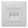 Digitus DN-9008-1 Toma de red CAT 6A clase EA, 2 x RJ-45, Blanco