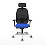 PIQUERAS Y CRESPO Silla de oficina Cilanco con mecanismo Sincro, Azul y Negro