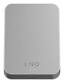 LINQ LQWP102 Batería Externa 10000 mAh Power Bank Carga Inalámbrica y Magnética Compatible MagSafe Plata, USB-C PD