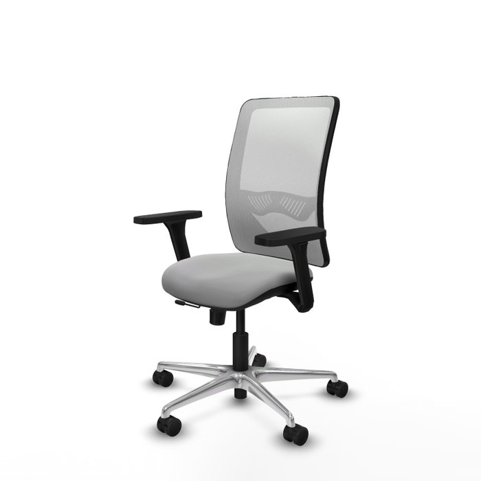 PIQUERAS Y CRESPO Silla de oficina Zulema con mecanismo Sincro/Traslack Gris claro y Blanco PIQUERAS Y CRESPO Silla de oficina Zulema con mecanismo Sincro/Traslack Gris claro y Blanco