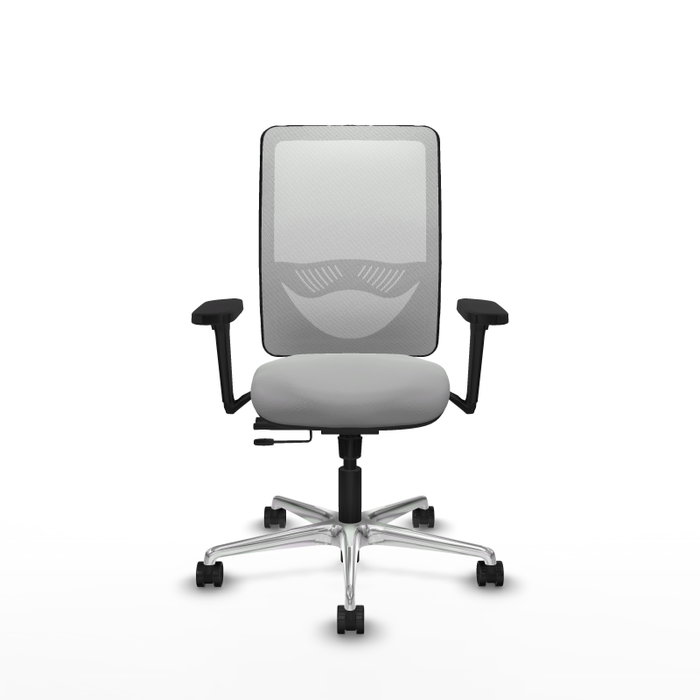 PIQUERAS Y CRESPO Silla de oficina Zulema con mecanismo Sincro/Traslack Gris claro y Blanco PIQUERAS Y CRESPO Silla de oficina Zulema con mecanismo Sincro/Traslack Gris claro y Blanco