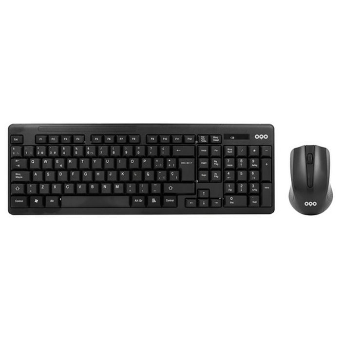 Oqo Combo Teclado y Ratón Inalámbrico QWERTY Español Negro