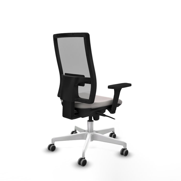PIQUERAS Y CRESPO Silla de oficina Horna con mecanismo Sincro, Blanco y Gris PIQUERAS Y CRESPO Silla de oficina Horna con mecanismo Sincro, Blanco y Gris