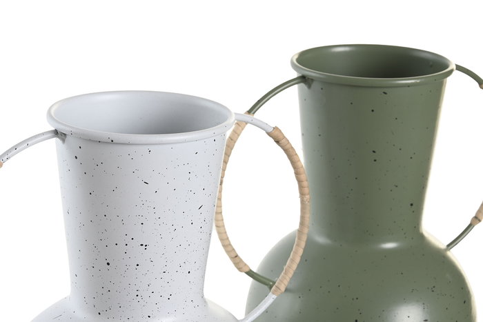 DKD Home Decor Jarrón Metal Colección JEDAR Surtido de 2 unidades