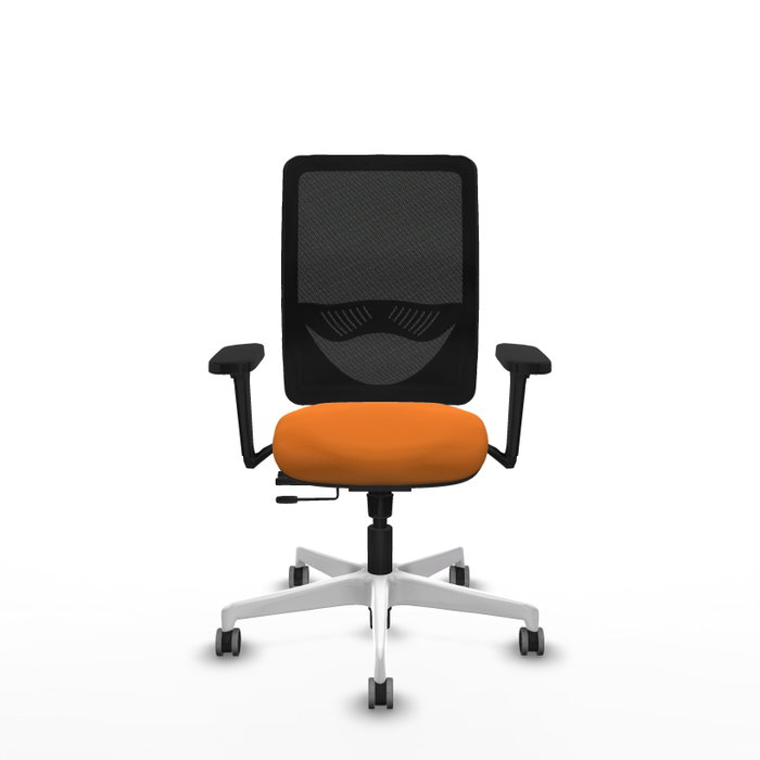 PIQUERAS Y CRESPO Silla de oficina Zulema con mecanismo Sincro/Traslack, Naranja y Negro