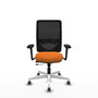 PIQUERAS Y CRESPO Silla de oficina Zulema con mecanismo Sincro/Traslack, Naranja y Negro