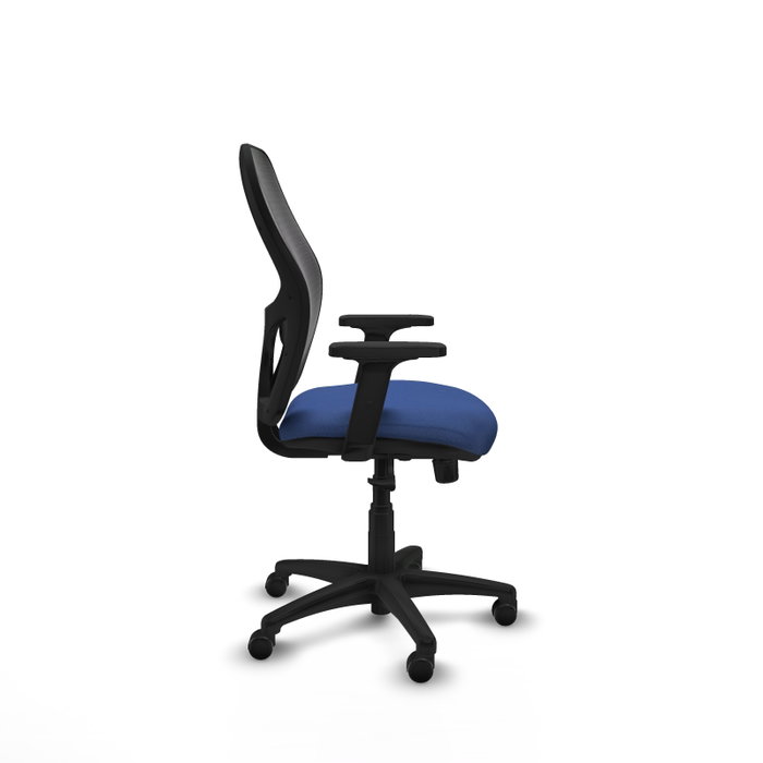 PIQUERAS Y CRESPO Silla de oficina Alocén sincro malla negra bali azul marino con brazos 2D PIQUERAS Y CRESPO Silla de oficina Alocén sincro malla negra bali azul marino con brazos 2D