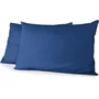 Home Linge Passion HOM3701393718677 Juego 2 Fundas Almohada 50 x 70 cm Azul
