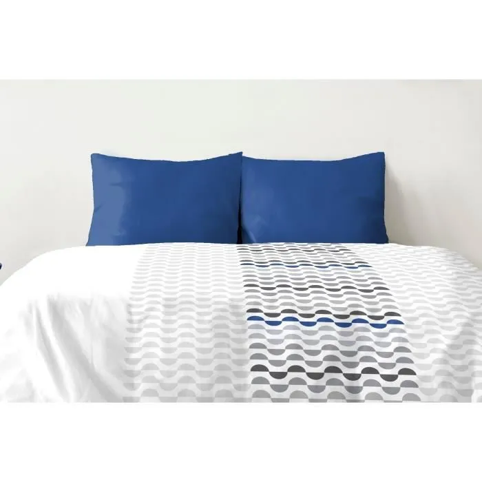 Home Linge Passion HOM3701393718677 Juego 2 Fundas Almohada 50 x 70 cm Azul