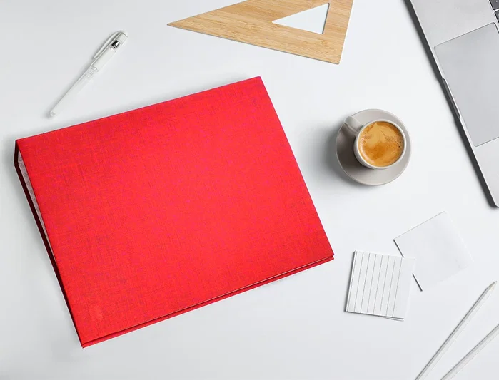 Liderpapel Carpeta de 4 anillas mixtas 25mm Rojo Folio