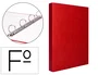 Liderpapel Carpeta de 4 anillas 25mm Folio Cartón Forrado Color Rojo