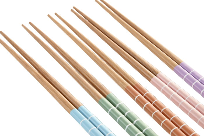DKD Home Decor Set de 10 Palillos de Bambú Multicolor