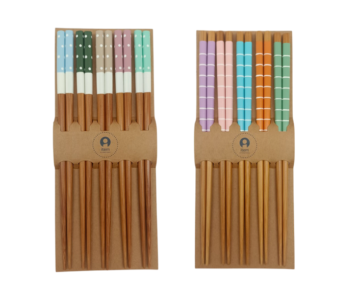 DKD Home Decor Set de 10 Palillos de Bambú Multicolor