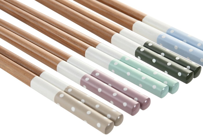 DKD Home Decor Set de 10 Palillos de Bambú Multicolor